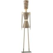 J-Line - Soldaat Bont Hoed Metaal Grijs Large - 13.5x7x72cm
