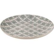 J-Line - Bord Decoratief Kousa Porselein Blauw/wit - 37x37x4cm