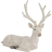 J-Line - Hert Liggend Magnesium Wit - 70x32x67cm