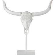 J-Line - Schedel Hert Op Voet Polyresine Wit - 48x14.5x56cm