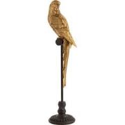 J-Line - Papegaai Stok Poly Goud/bruin Medium - 17.5x17.5x78cm