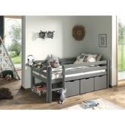 LUCEVI - Pino Halfhoogslaper H85CM + Ladder + Set van 3 Laden + Hangpl...
