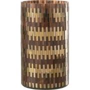 J-Line - Windlicht Chic Glas Bruin/goud X-large - 13x13x23cm