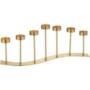 J-Line - Windlicht Curve 7 Stukken Metaal Goud - 48x10x48cm