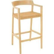 J-Line - Barstoel Emma Teakhout Naturel - 55x53x100cm