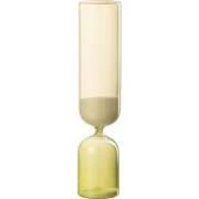 J-Line - Zandloper 30min Glas Groen - 6.5x6.5x31cm