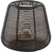 PTMD Jaden Windlicht - 25 x 25 x 21 cm  - Ijzer - Zwart