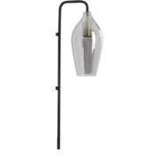 Light & Living - wandlamp - Lukaro - zwart - glas - kleurglas-lamp - E...