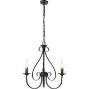 MARQUIS luster 3x E14 antiek zwart