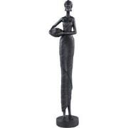 PTMD Decoratieve Standbeeld Rafah - 11x8x50 cm - Polyester - Zwart