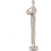 PTMD Decoratieve Standbeeld Rafah - 11x8x50 cm - Polyester - Wit