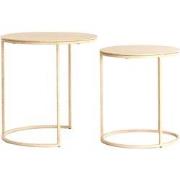 Light & Living - Bijzettafel SADAR - Ø52x46cm - Bruin - Set van 2