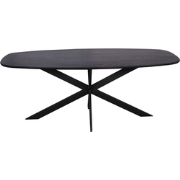 Starfurn Eiken eettafel Ferris | Deens Ovaal 200 cm | Zwart