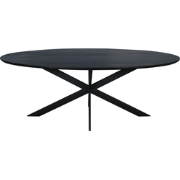 Starfurn Eiken eettafel Ferris | Ovaal 210 cm | Zwart