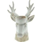 Clayre & Eef Theelichthouder Rendier 21 cm Beige Bruin Porselein Waxin...