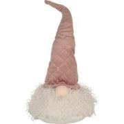 Clayre & Eef Kerstdecoratie met LED-verlichting Kabouter 44 cm Roze St...