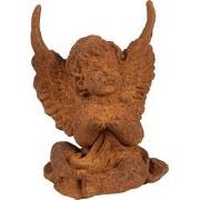 Clayre & Eef Decoratie Beeld Engel 12 cm Bruin Polyresin Religious scu...