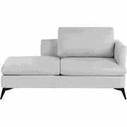 Beliani SIEVOZ - Chaise longue-Grijs-Polyester