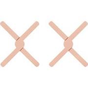 Krumble Opvouwbare siliconen pannenonderzetter - Roze - Set van 2