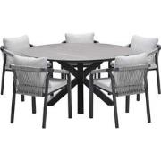 Garden Impressions Tarera tuinset 6-delig - Duuk tuintafel Ø150 cm