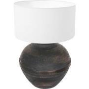 Anne Lighting - tafellamp - Lyons - zwart - hout stof - Ø 40cm - E27 -...