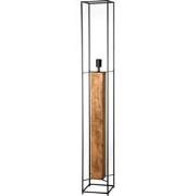 Livingfurn - Vloerlamp Dakota Black - Mangohout / Gecoat Staal
