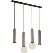 TABOO pendel 4L 2xGU10 (excl) 2xE27 (excl) zwart + gebor