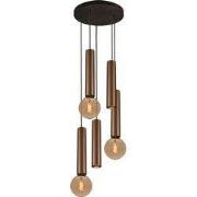 Taboron 5L hanglamp 5L 2xGU10 (excl) 3xE27 (excl) zwart + geborsteld b...