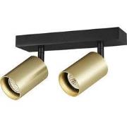 TABOO 2L GU10 (excl) zwart + geborsteld goud, spot