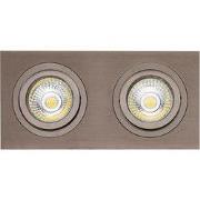 ZOOM I inbouwspot brons 2x 5W LED GU10 dimbaar incl,