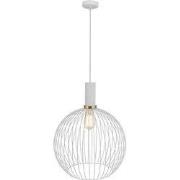 OONAH 1xE27 D350xH440 Wit / goud + 3m kabel wit stof