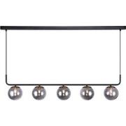 TSURU pendel 5x G9 LED incl. mat zwart/brons