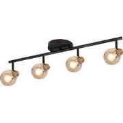 OSIRA Plafond licht balk 4x E14 amber glas