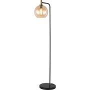 OSIRA Vloerlamp E27 Zwart + goud, amber glas Ã˜250mm