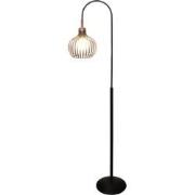 RAGA 1x E27 vloerlamp zwart+koper