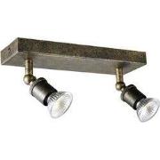 STUGA square 2xGU10 glazen dimbare 5W LED incl,