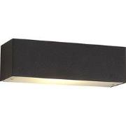 FLUO Wandlicht sat.zwart 250mm R7s 118mm 10W LED WW dimbaar