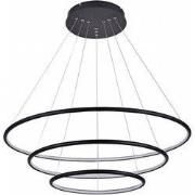 ANNU LED pendel 3 ringen 99W SMD LED 3000K dimbaar Ã¸800+600+400mm zwa