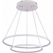 ANNU LED pendel 2 ringen 53W SMD LED 3000K dimbaar Ã¸600+400mm wit