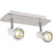 XZIBIT spot 2xGU10 5W LED incl. wit/chroom
