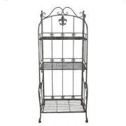 Clayre & Eef Wandrek  60x42x150 cm Grijs IJzer Tuinrek