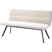 Eetkamerbank Rechthoek - Beige Stof - 160x60x88cm - Harper