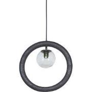 Hanglamp Rond - Zwart Mangohout - 1-Lichts - 40x40x40cm - Karsu