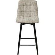 Barstoel Taupe Stof - Draaibaar - 51x43x105cm - Jente - Set van 2