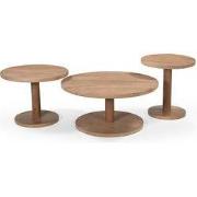 Salontafel Naturel Mangohout - Set Van 3 - Nao