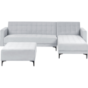 Beliani ABERDEEN - Modulaire Sofa-Grijs-Fluweel