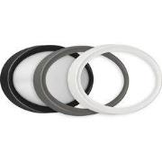 MILO Wandlicht ovaal zwart/grijs/wit SMD LED 880Lm 7,8W IP65