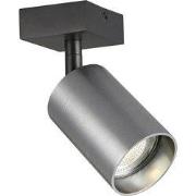 TABOO 1L GU10 (excl) zwart + geborsteld staal, spot