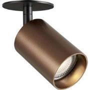 Tabora 1L inbouwspot met koker GU10 (excl) zwart + geborsteld brons