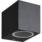Filip vierkante wandlamp IP54 zwart 81mm GU10 (excl) max 35Watt
